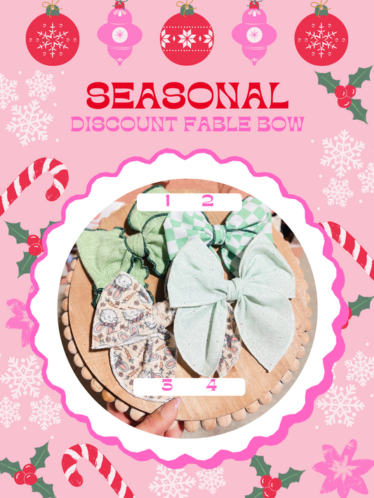 Holiday & Year-Long Styles | Seasonal Fable Bow Clip Bundle